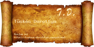 Tüskés Dorottya névjegykártya