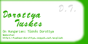 dorottya tuskes business card