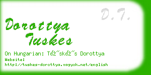 dorottya tuskes business card